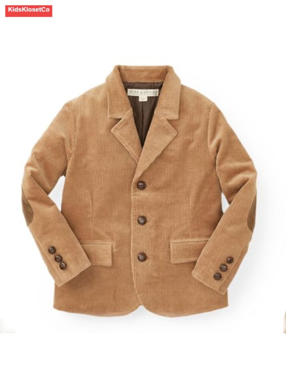 Boys Corduroy Blazer Organic Cotton Sport Coat Faux Suede Elbow Patches - Picture 1 of 6